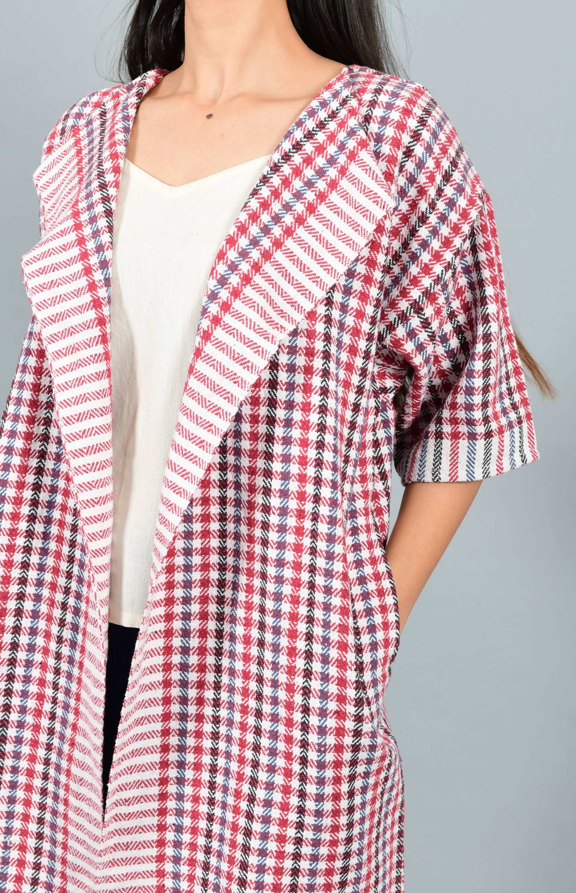 Furnace Red- Free Size Long Jacket - Cotton Rack