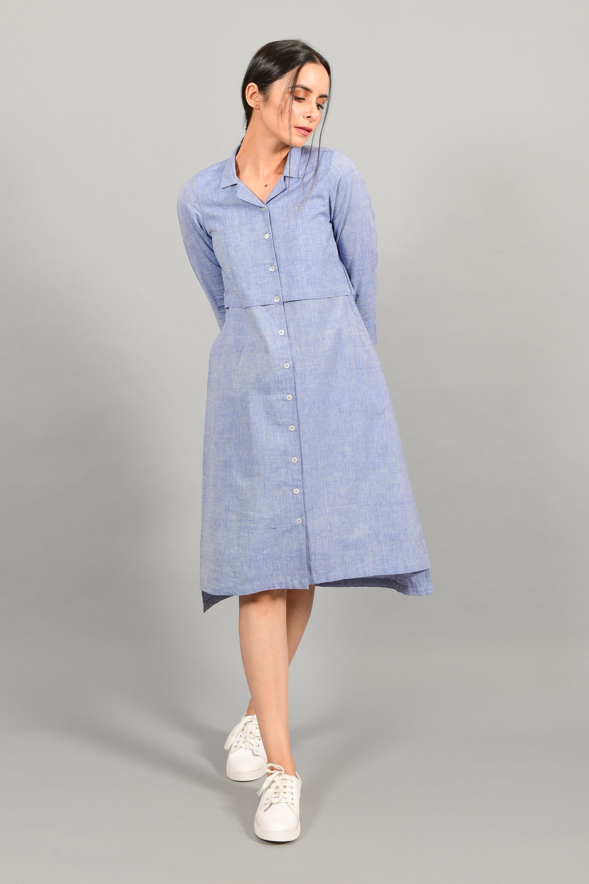 Blue Simone upycled-denim shirt dress | Gabriela Hearst | MATCHES UK